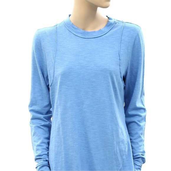 Anthropologie Pilcro Reconstructed Racer Tee Tunic Top Long Sleeve S NWT 280122 - Picture 10 of 12
